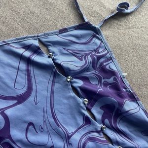 DOLLSKILL Purple swirly set (crop top & skirt); Small